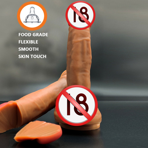 Amazon foreign trade super soft liquid silicone artificial dildo female masturbation device wearable adult products dildo factory