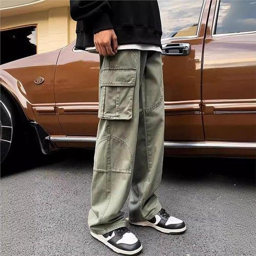 Men's High Street Design Wide Leg Casual Pants Spring and Autumn Fashion, Exclusively for Import and Export