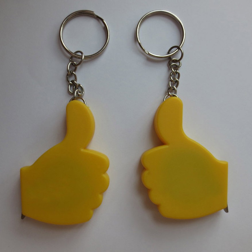 大拇指形状卷尺手指形卷尺钢卷尺 1米小卷尺 迷你钥匙扣卷尺