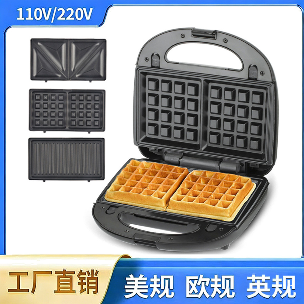 RAF transfronterizo 3 - en - 1 máquina de desayuno de waffles donut sándwich filete pan electromecánico galleta de torta horno de tostadora image 3