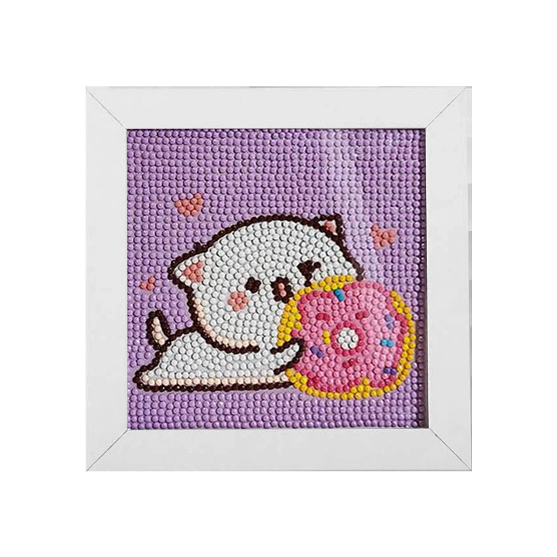 5D алмазная мозаика Cinnamoroll, в рамке 15×15 см для детей, набор DIY, в OPP-пакете