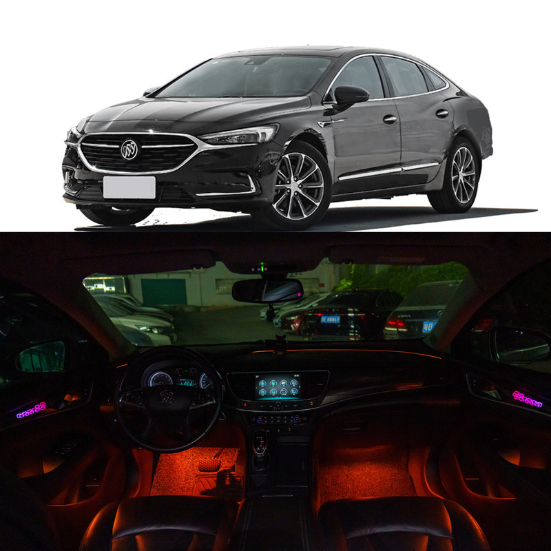 Aplicable a 16 - 22 Buick Jun Yue luces de atmósfera de color fantasma tecnología de línea plateada