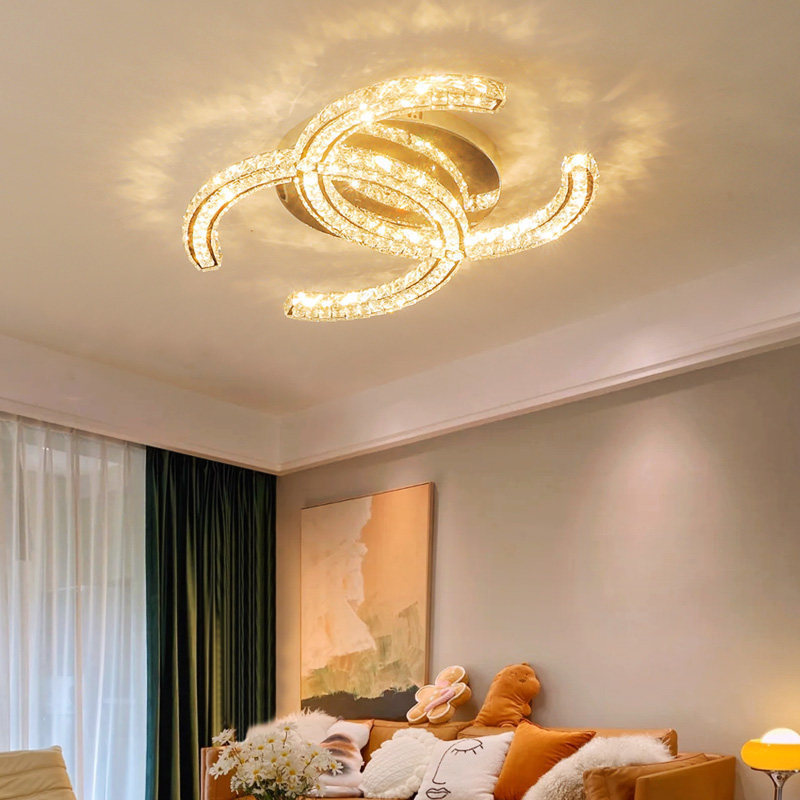 Luxury crystal ceiling light for living room, dining room, bedroom, main lighting fixture, decorative chandelier with artistic design and a sense of sophistication Luxury crystal ceiling light for living room, dining room, bedroom, main lighting fixture, decorative chandelier with artistic design and a sense of sophistication