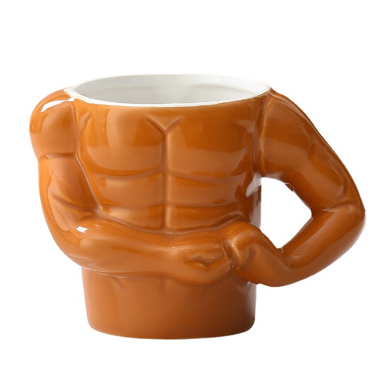 Parodia extraña taza de agua parodia regalo de cumpleaños para niños para enviar novias taza divertida feroz taza muscular masculina