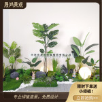 定制仿真绿植造景散尾葵盆栽仿真植物大量批发旅人蕉天堂鸟盆景
