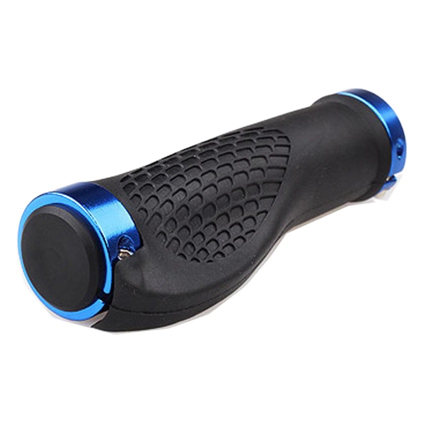 Cubierta de la manija de la bicicleta de montaña manija de la aleación de aluminio de bloqueo bilateral cubierta de la manija de la bicicleta voladora muerta manija antideslizante cubierta de goma