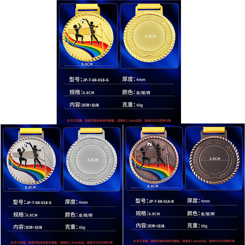 Fabricante de medallas personalizadas para diversos eventos deportivos, placas metálicas, medallas de oro, plata y bronce universales de gran venta transfronteriza para competiciones.