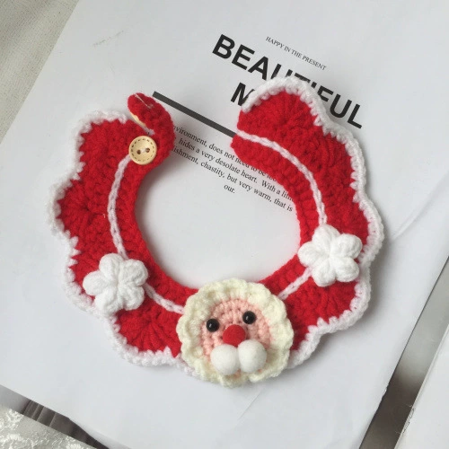 Домашнее животное кошка собака ручной крючок шерстяной вязаный нагрудник воротник короткий Американский короткий кукольный шарф рождественское полотенце