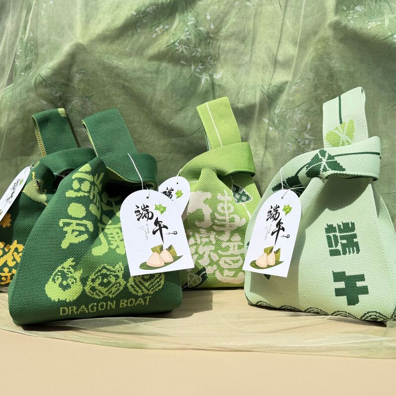 Dragon Boat Festival Hand-Held Knitted Bag, Gift Bag, Dragon Boat Wrist Bag, Holiday Cloth Bag, Zongzi and Salted Duck Egg Gift Bag Dragon Boat Festival Hand-Held Knitted Bag, Gift Bag, Dragon Boat Wrist Bag, Holiday Cloth Bag, Zongzi and Salted Duck Egg Gift Bag