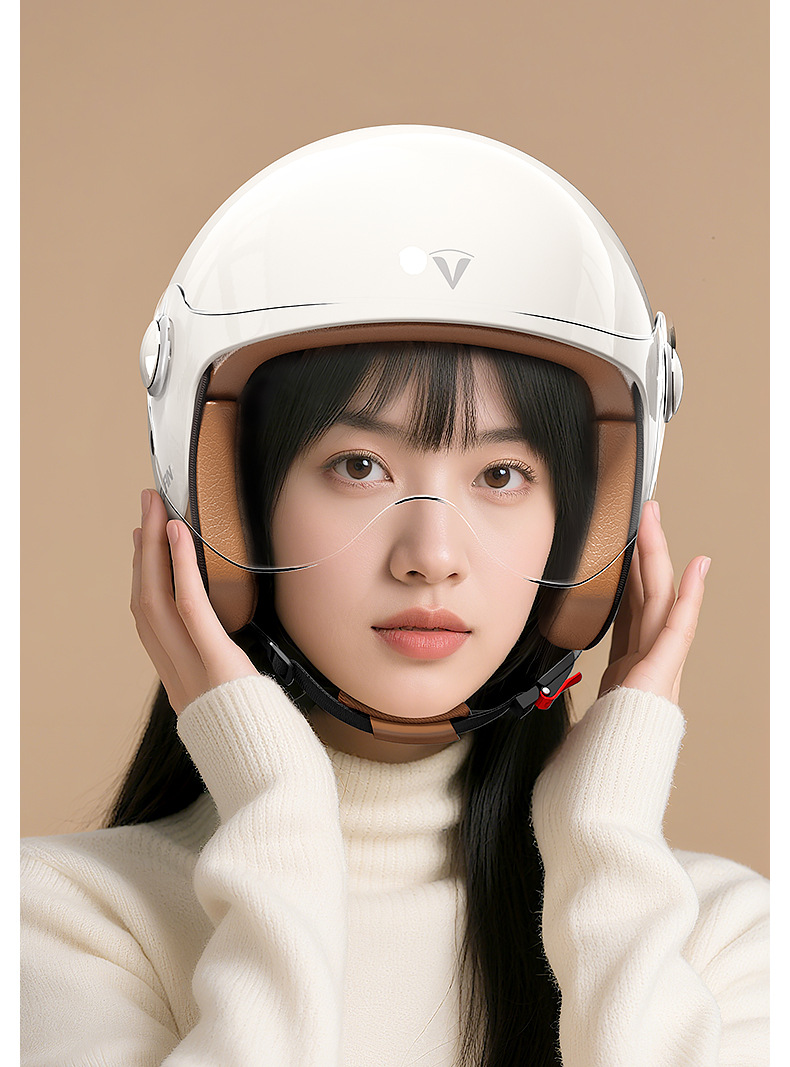 3C Certified Motorcycle Electric Vehicle Helmet Winter Half Helmet