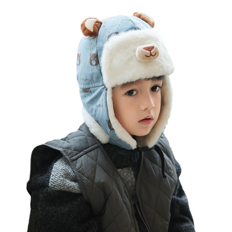 Sombreros para niños otoño y invierno para niños gorras de pelusa gorras calientes niñas gorras de invierno para bebés gruesas