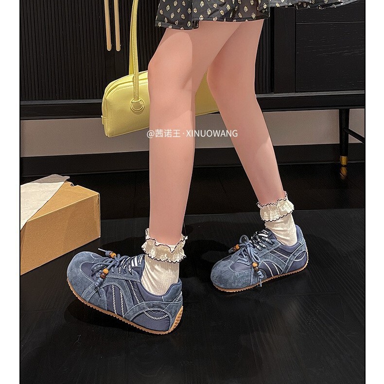 芈祐复古内增高软底德训鞋女2025年春秋季新款系带运动休闲阿甘鞋|undefined