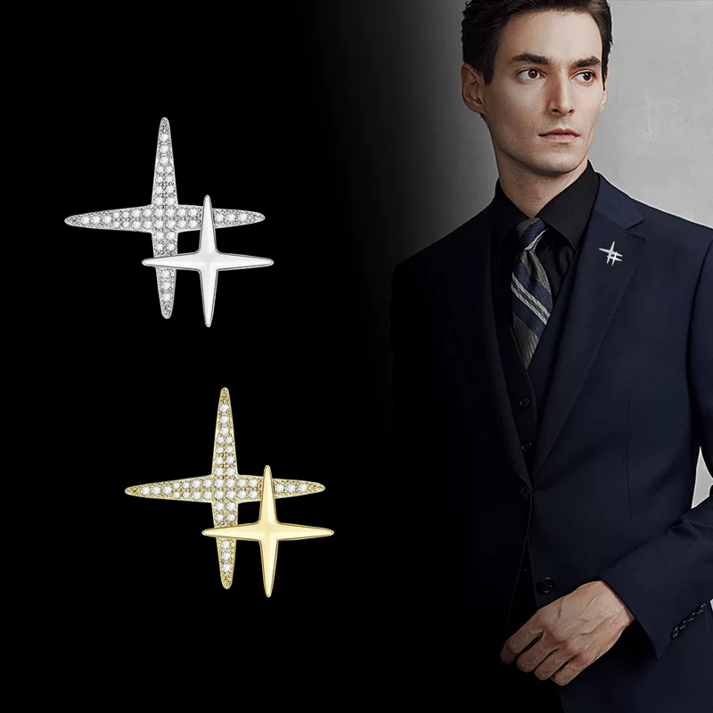 Brooch, elite protective underware with zircon, pin, accessories, high-quality style, micro incrustation