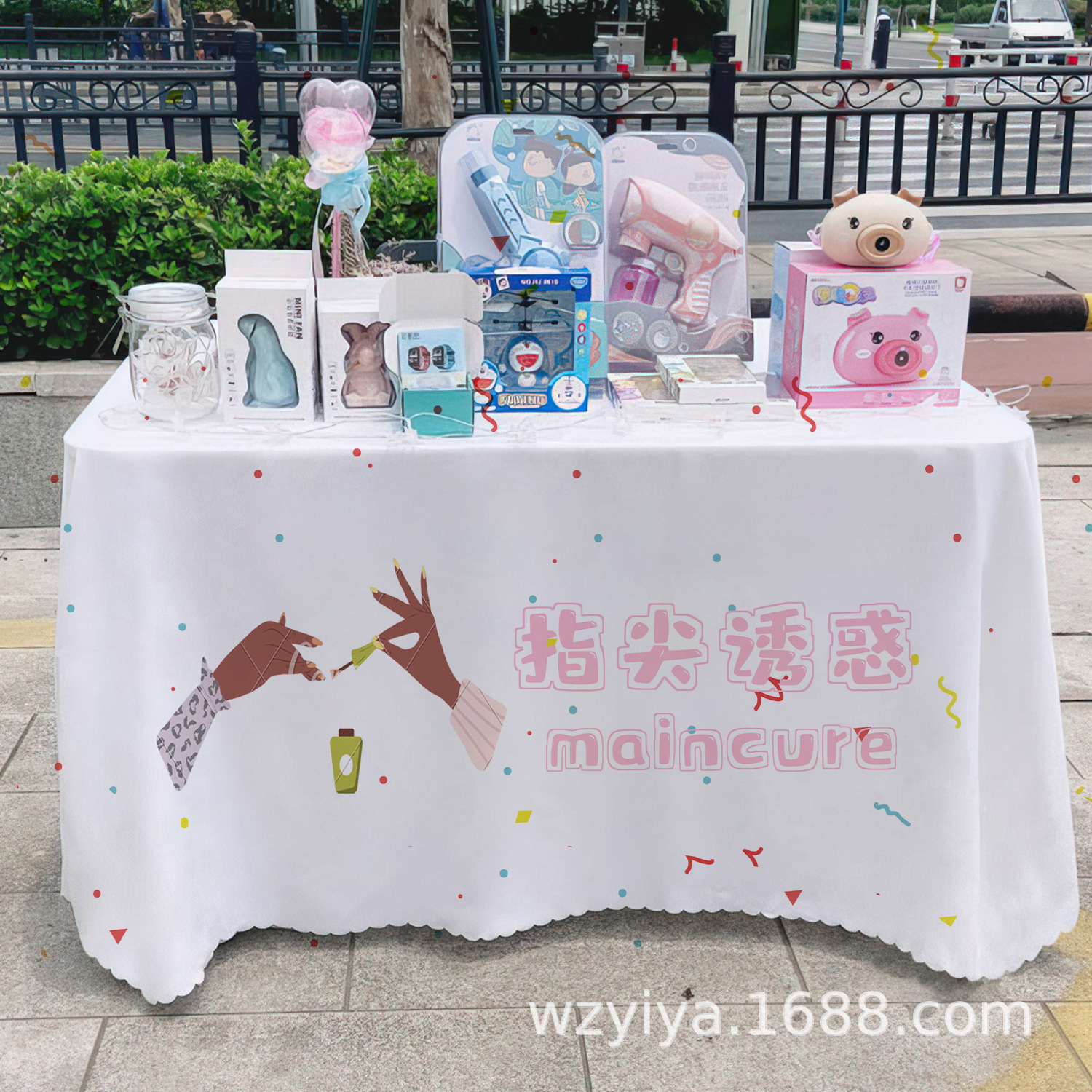 Maneras de manicuras letreros de mesa de comida del mercado nocturno puestos de mesa carritos publicitarios maneras de mesa publicitarias
