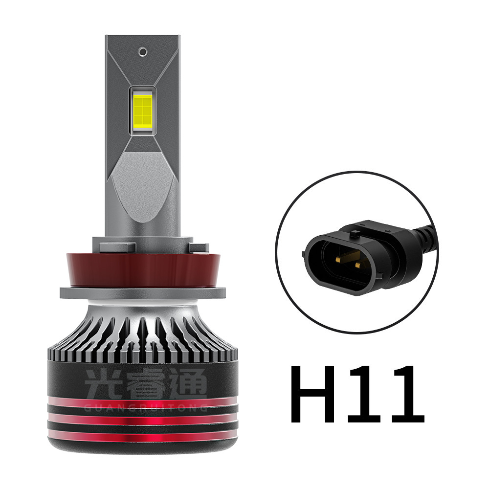 Transfronterizo M8 PRO linterna del coche 60W faro H4 9005 H1H7 solo tubo de cobre LED lámpara lejos y cerca de la luz
