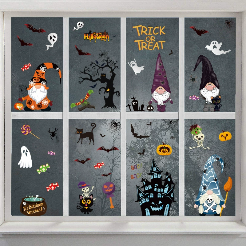 Ghost electric pumpkin lantern, window stickers on wall, direct factory sales, halloween, spider