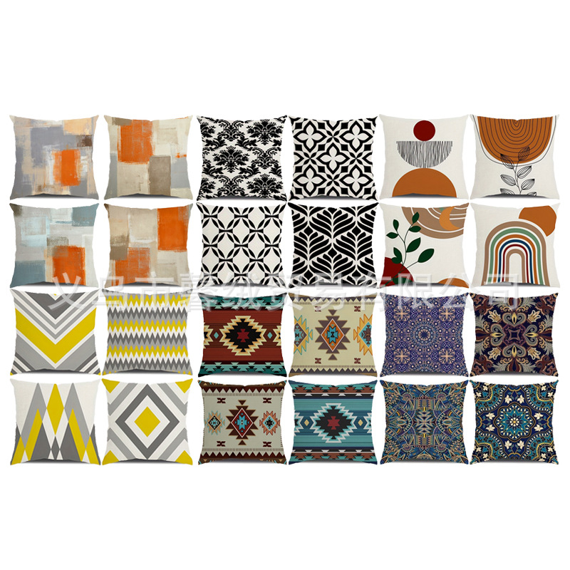 Hot-selling Regular Geometric Pattern Furniture Sofa Decoration Cushion Cushion Cover with Multiple Options Factory Direct Sales