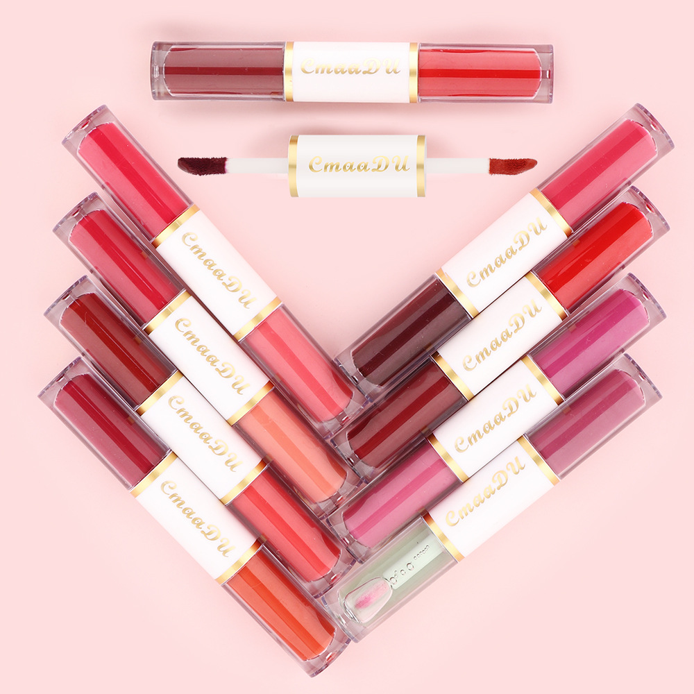 Check it out! Link Disclaimer - For export only :CmaaDu 8-piece Double-headed Long-lasting Lip gloss undefined