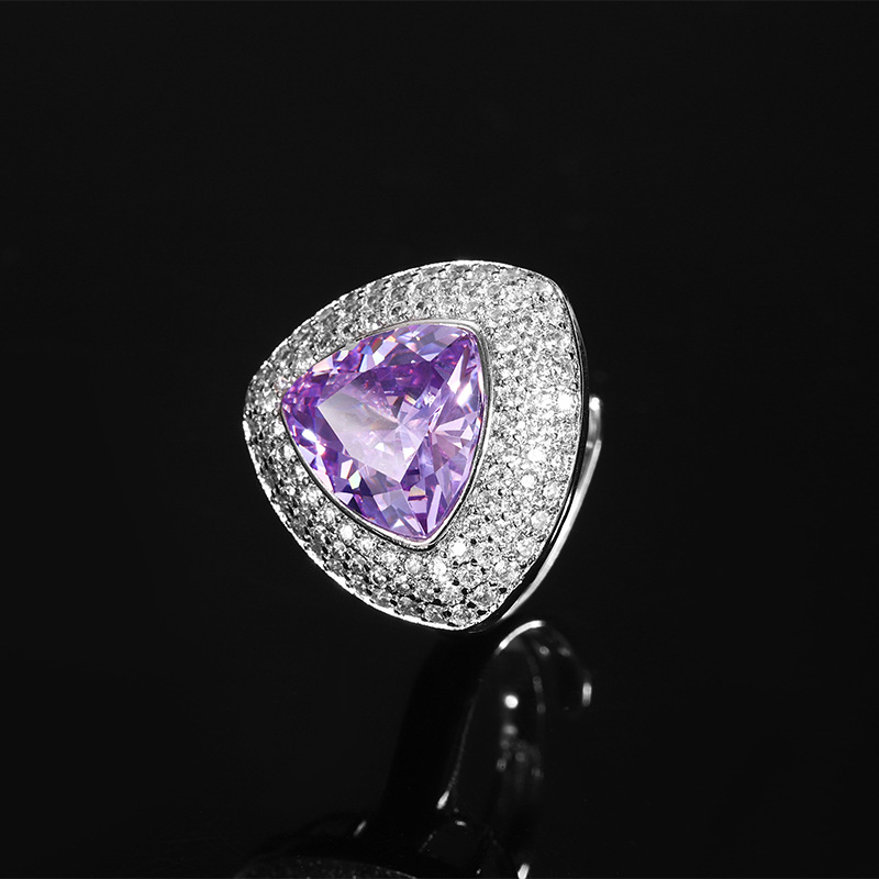 2024 nuevo conjunto de triángulo de grasa azul de corte de nido de pájaro de simulación chapado en oro con fondo de cobre de Zhuang Shengsheng 17*17-12*12