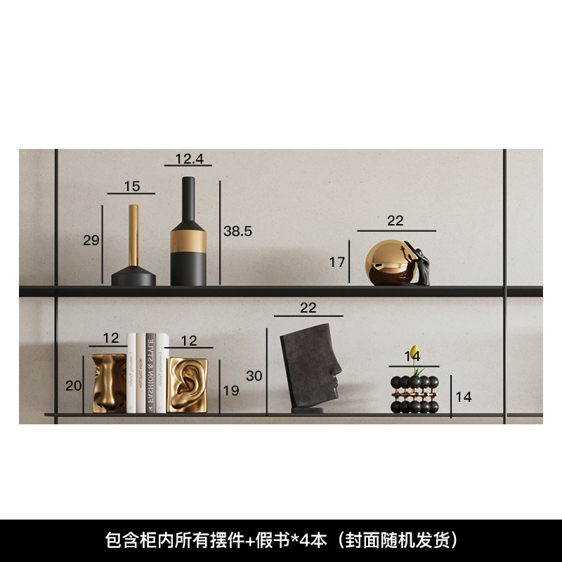 芸貝子のイタリア式の軽い豪華な芸術の高級感のきわめてシンプルな置物の客間の酒の箱のテレビの戸棚のハイエンドの大衆の陶磁器の柔らかいです。