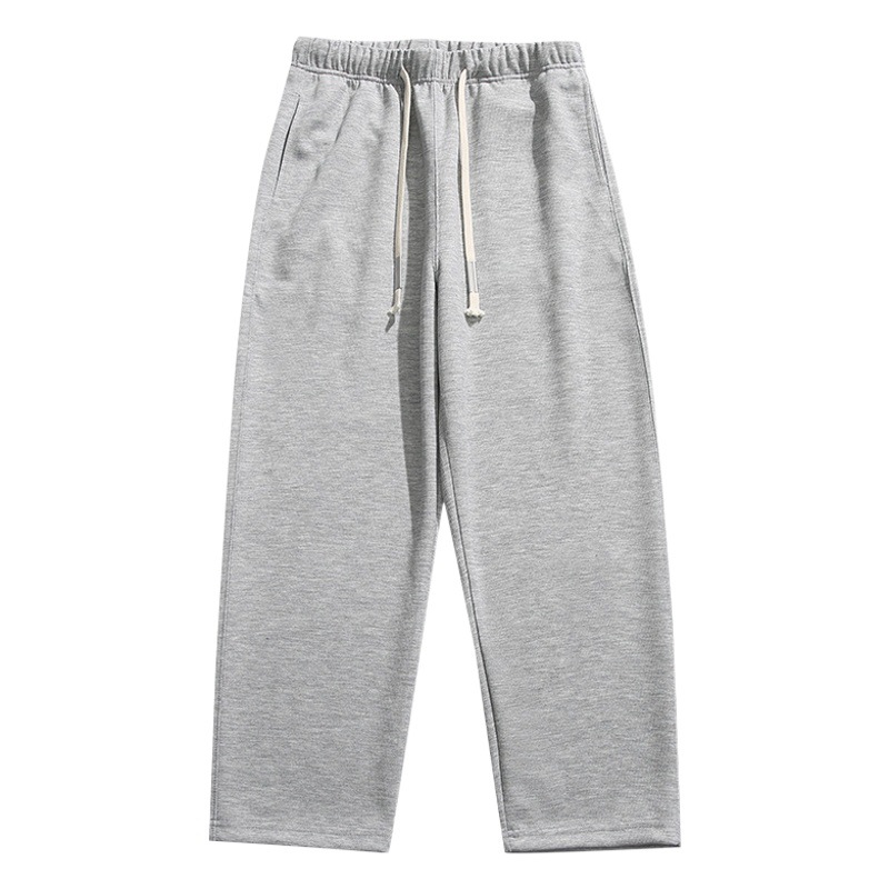 IZEXX otoño pesado color sólido sueltos pantalones casuales rectos de los hombres pantalones de pierna ancha de marca de moda americana Otoño de los hombres