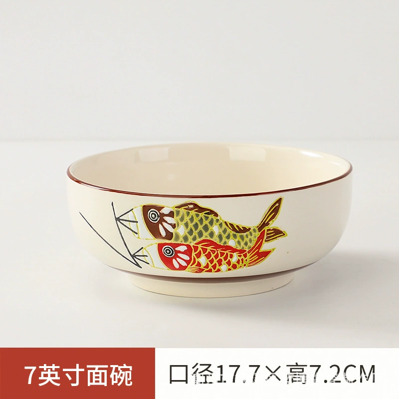 Японский ретро набор керамической посуды — чашка для супа и assorted plates