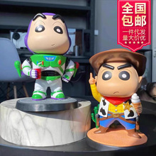批发/代发蜡笔小新胡迪巴斯光年牛仔手办模型摆件玩偶礼物公仔GK
