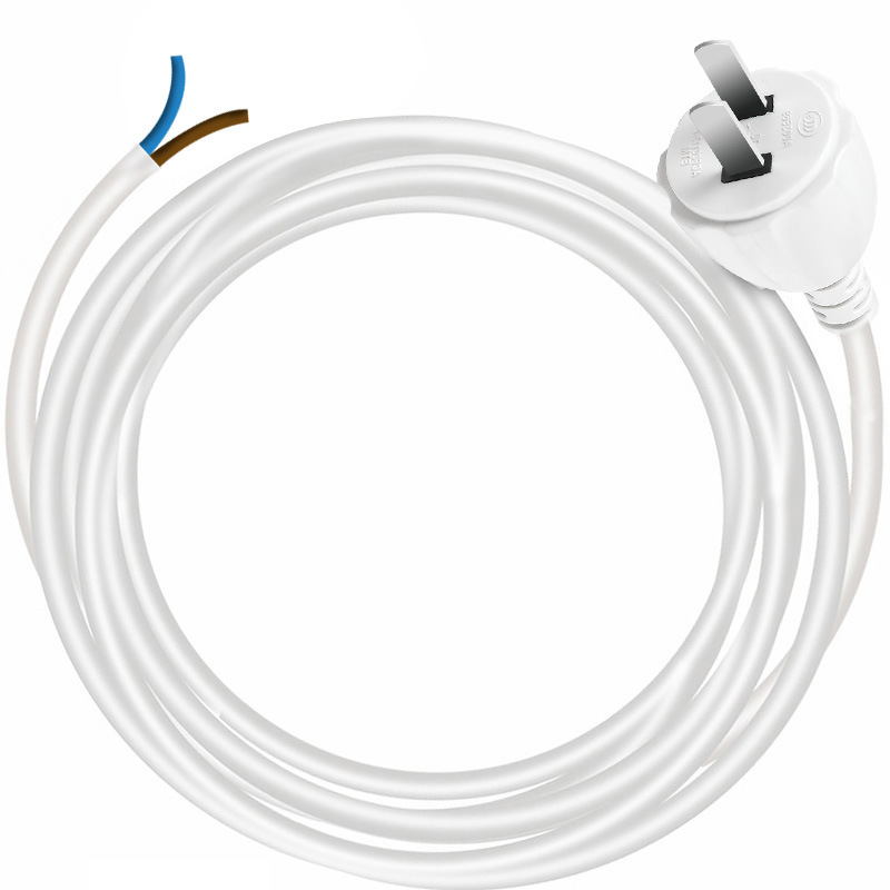 英特曼二芯4.9米裸尾电源延长线两脚插头插线板插排风扇连接线