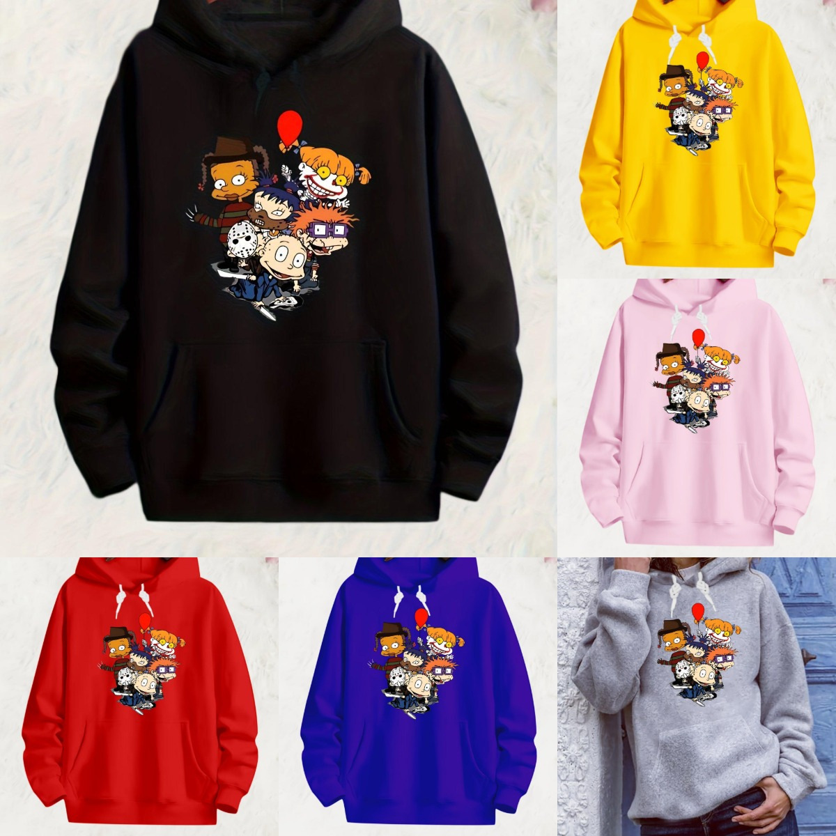Plus Size Casual Sweatshirt Womens Plus Cartoon Fig