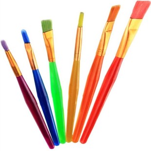 Factory spot supply candy color 6 brush set color nylon wool gold aluminum tube candy color transparent rod