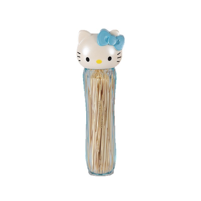 ins简约可爱凯蒂猫少女创意卡通随身牙签棉签筒便携化妆随身精致|undefined