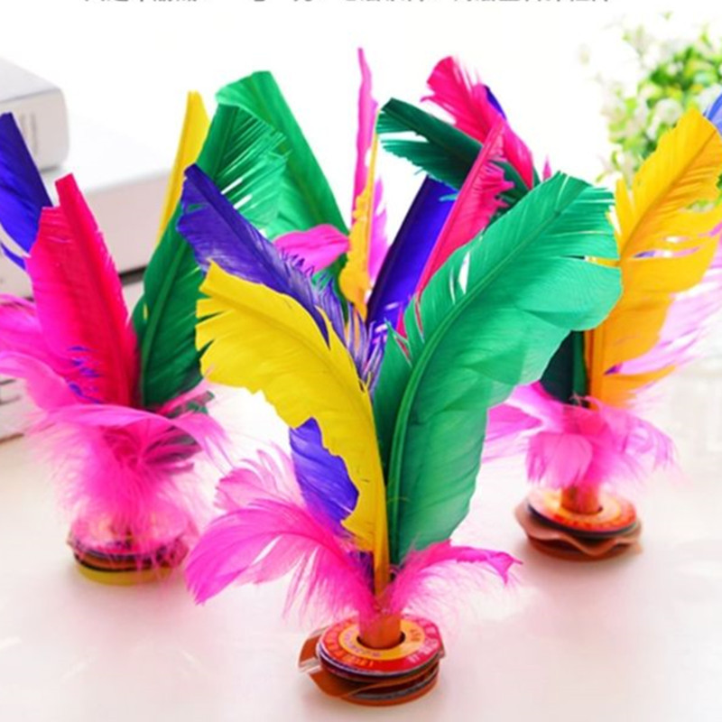 Feather Shuttlecock for Students' Competitions, Children's Shuttlecock, Elementary School Students' Shuttlecock, Large Flower Shuttlecock, Wholesale Feather Shuttlecock
