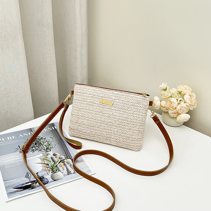 Bolsas de paja transfronterizas 2025 bolsas de damas bolsas cuadradas pequeñas bolsas de tendencia una generación de bolsas de mano