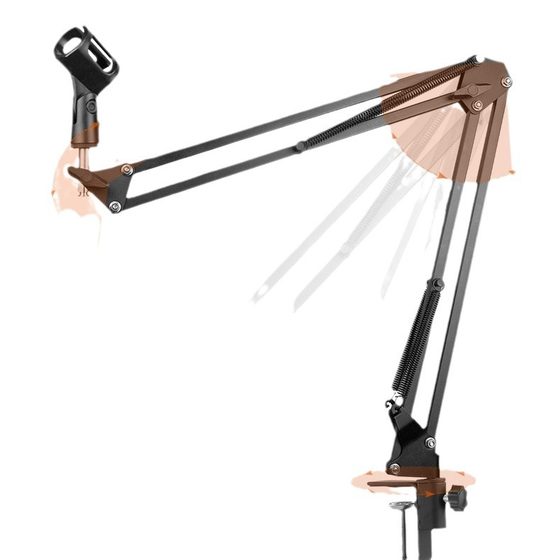 Cross-border nb35 cantilever mobile phone microphone bracket metal desktop microphone bare rack accessories folding NB35 bracket