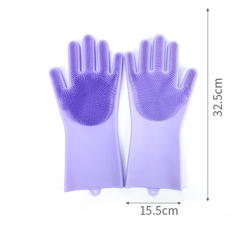 Multifunctional cleaning gloves, pet silicone massage bathing hair removal brush, dog and cat bathing gloves, anti-scratch and bite