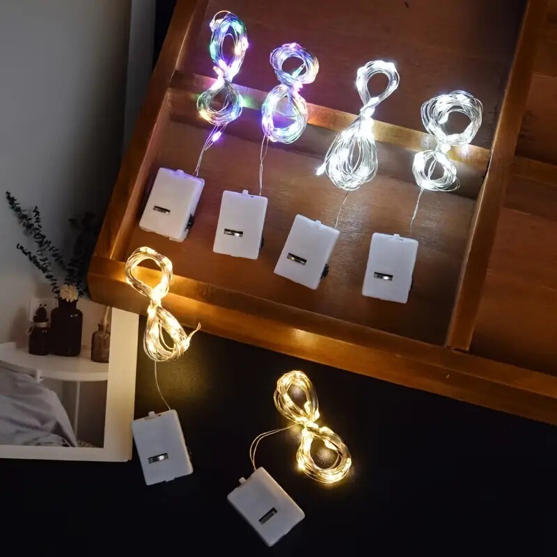 Cross-Border Led Light String Copper Wire Light Fairy Light Flower Bouquet Led Small Lantern Light String Christmas Decoration Atmosphere Light