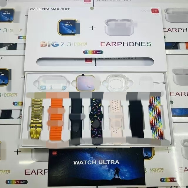 10 IN1 traje i20 ultra Max suit5 generación Bluetooth auriculares bajo consumo de energía reloj inteligente deportes Bluetooth