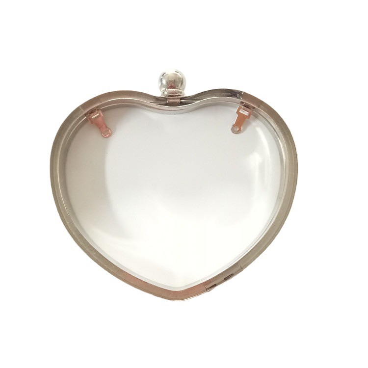 厂家直销 精美心形口架,心形手拿包包夹 品质保证金