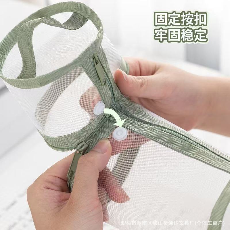 透明大容量网纱笔袋简约学生文具袋学生铅笔盒可进入考场笔筒|undefined