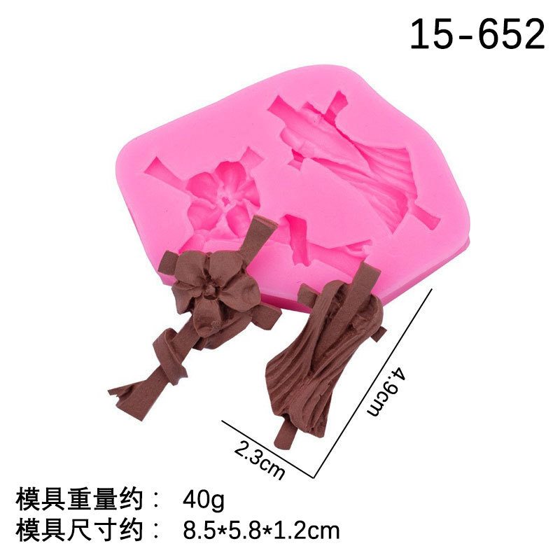 En stock tamaño de lote forma cruzada silicona molde creativo hornear fondant cake chocolate arcilla molde de cerámica suave