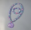 Children's necklace and bracelet from pearl, ring, earrings, set, accessory, "fish tail" cut, wholesale