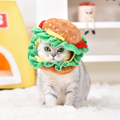 ハンバーグの猫の首輪の帽子の猫の犬のエリザベスの輪は首のカバーを調節できます。