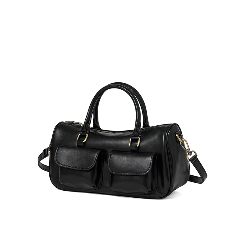 Women's Genuine Leather Handbag 2026 New Fashion Versatile Pillow Bag Simple Retro Commuter Shoulder Crossbody Bag - Thumbnail 6