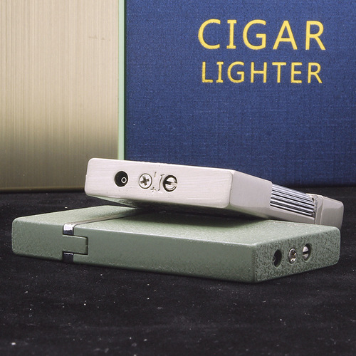 BD313 classic ultra-thin statement fire grinding wheel lighter steel tone crisp tone inflatable soft fire lighter wholesale cross-border