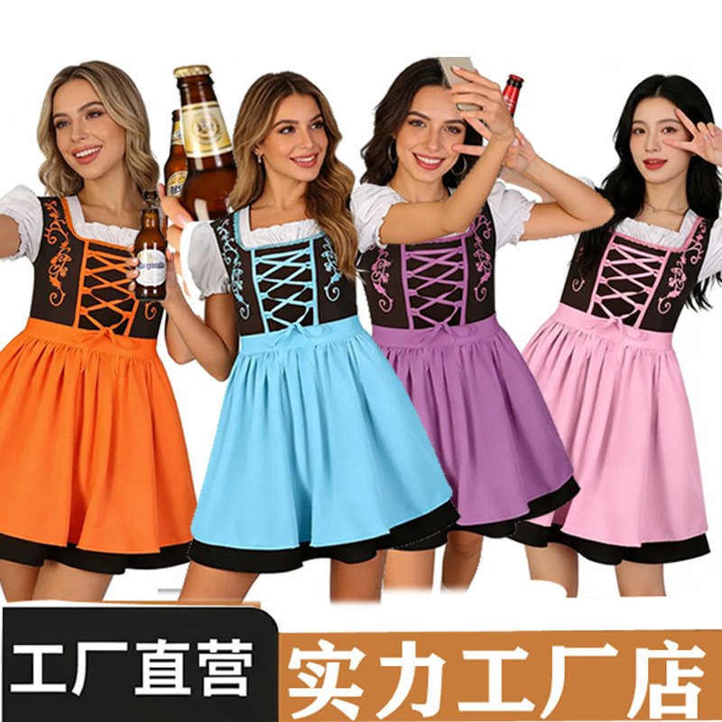 Bavarian Oktoberfest Maid Cosplay Role-Playing Maid Plus-Size Dress Cosplay Stage Performance Costume Bavarian Oktoberfest Maid Cosplay Role-Playing Maid Plus-Size Dress Cosplay Stage Performance Costume