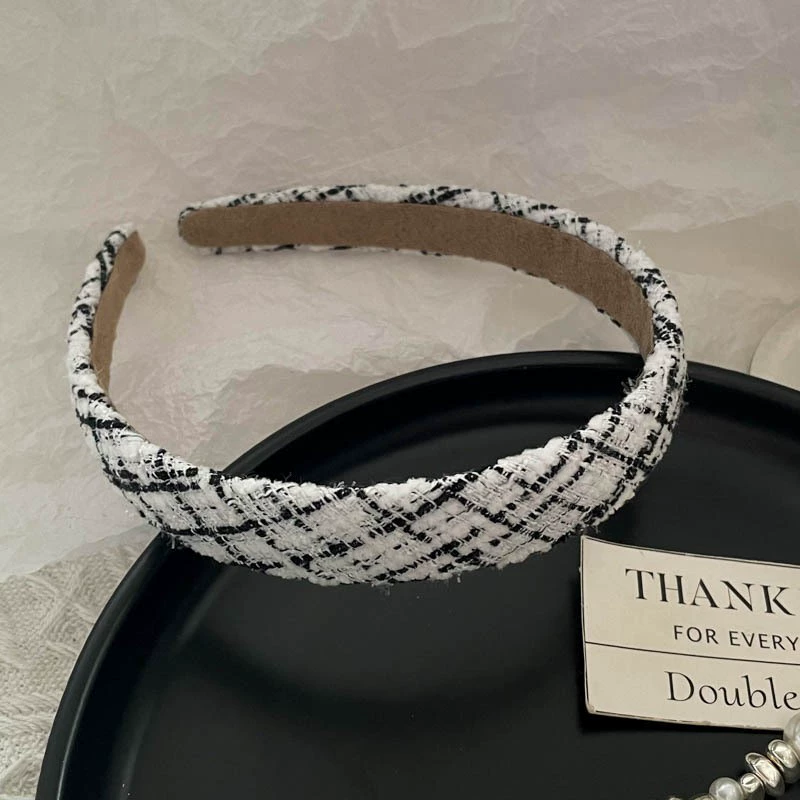 Ободок (стиль Chanel) — черная лента и широкий палитра цветов, элегантный корейский дизайн