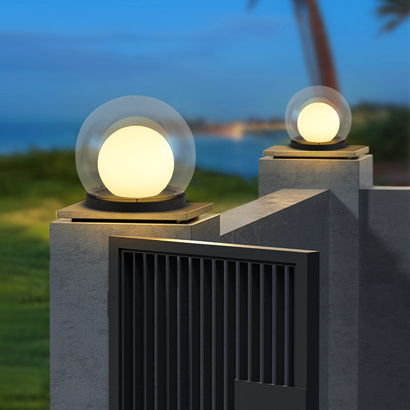 Luz al aire libre villa patio solar lámpara de césped luz de burbuja de luna nueva luz de atmósfera de jardín