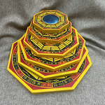 厂家供应罗盘八卦中公工艺中号金边罗经凸凹八卦风水用品系