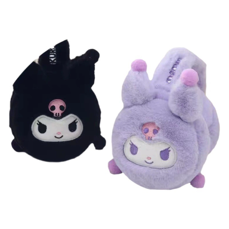 Теплые наушники Sanrio Kulomi для мужчин и женщин, зимние плюшевые милые теплые ушные сумки для ушей, защита ушей для верховой езды, утолщенные наушники