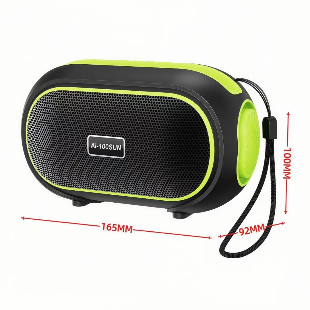AI - 100SUN altavoz solar Bluetooth de escritorio portátil soporte de teléfono móvil portátil TWS mini tarjeta de audio
